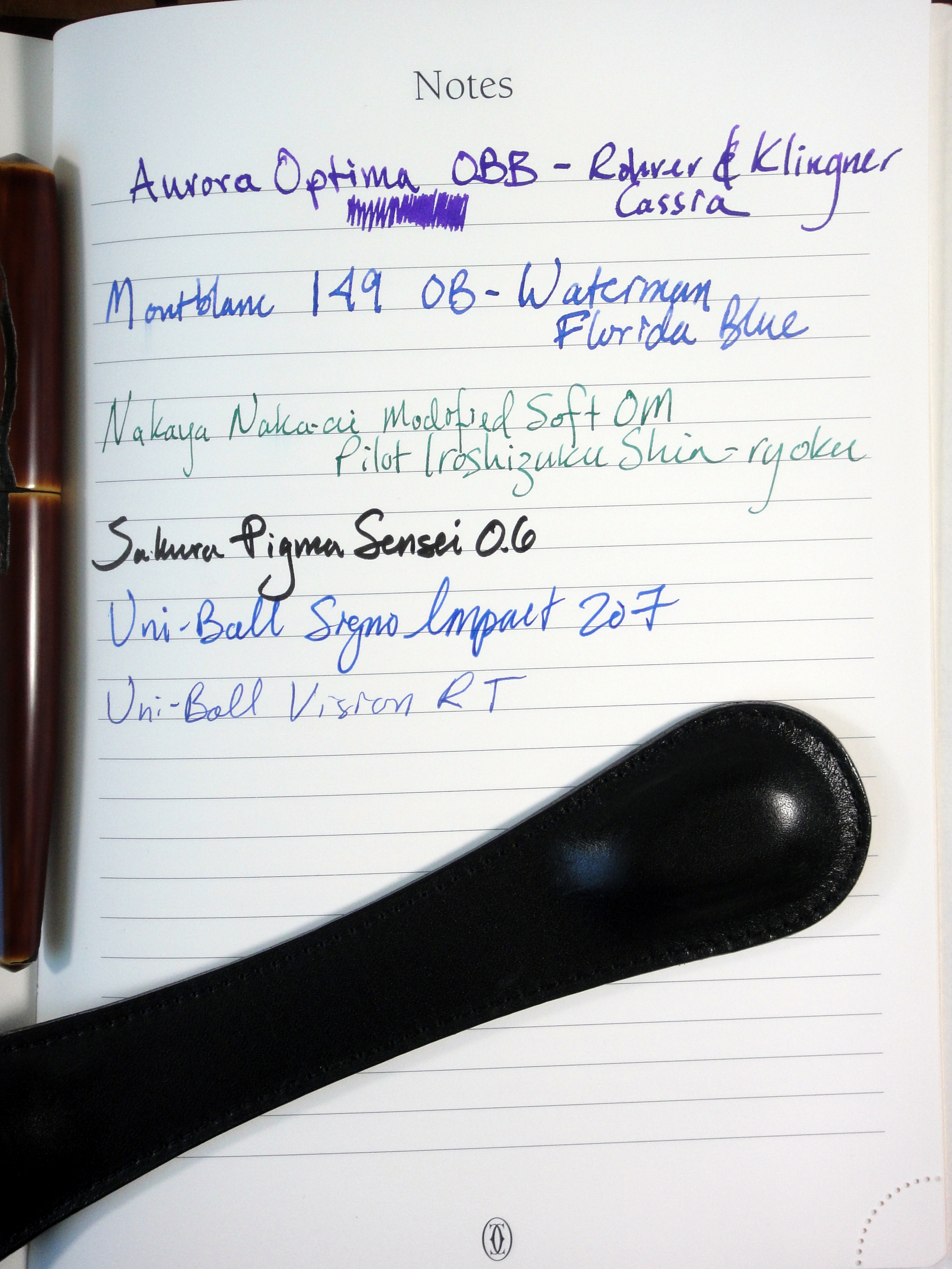 The thick pages work will with fountain pen ink. 