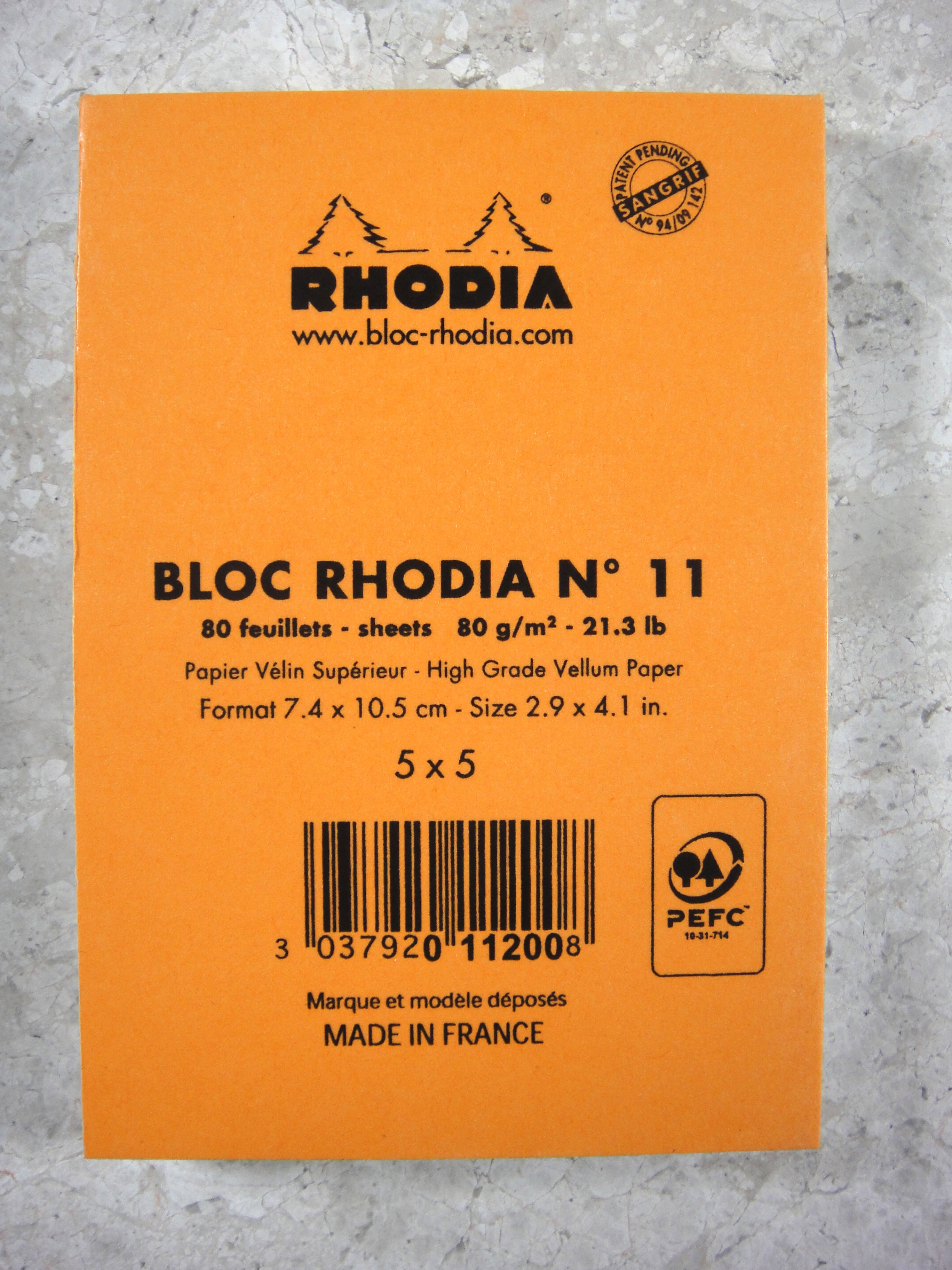 Rhodia Bloc No11