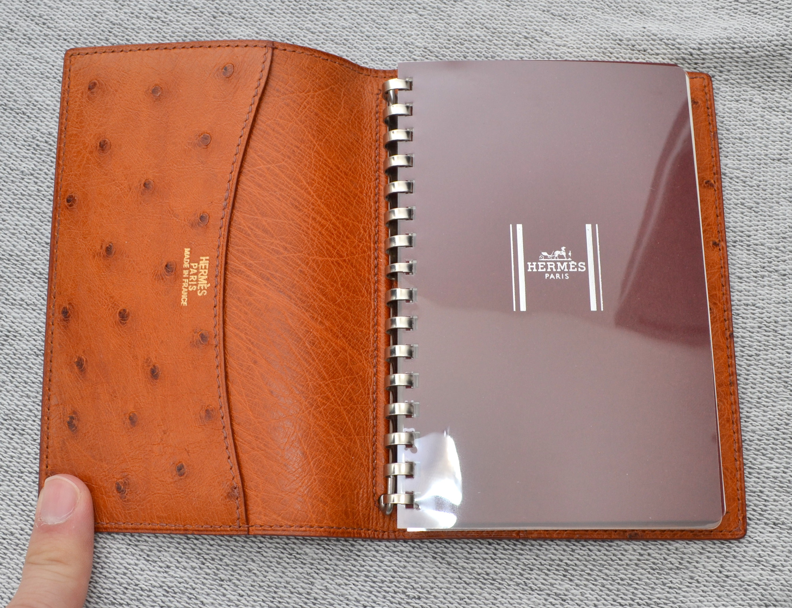 Hermès Ostrich GM Notebook Cover